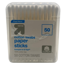 Load image into Gallery viewer, Up &amp; Up Cotton Swabs Paper Sticks - 50 ct