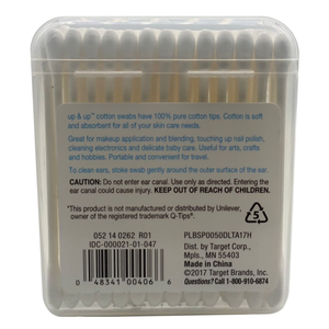 Up & Up Cotton Swabs Paper Sticks - 50 ct