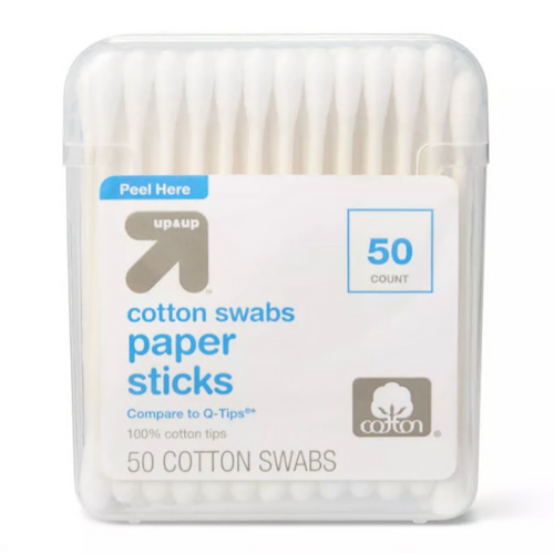 Up & Up Cotton Swabs Paper Sticks - 50 ct