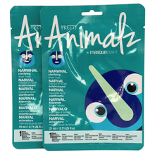 Load image into Gallery viewer, Masque Bar Pretty Animalz Narwhal Sheet Mask - 2 ct