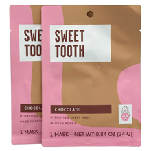 Load image into Gallery viewer, Sweet Tooth Chocolate Hydrating Sheet Mask - 2 ct