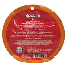 Load image into Gallery viewer, SpaLife Brightening Natural Extract Papaya Facial Masks - 3 ct