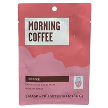 Load image into Gallery viewer, Morning Coffee Exfoliating Sheet Mask - 4 ct