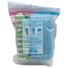 Load image into Gallery viewer, The Bathery Microfiber Hair Turban &amp; Shower Cap Spa Hair Duo - Blue/Green