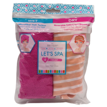 Load image into Gallery viewer, The Bathery Microfiber Hair Turban &amp; Shower Cap Spa Hair Duo - Pink/Orange