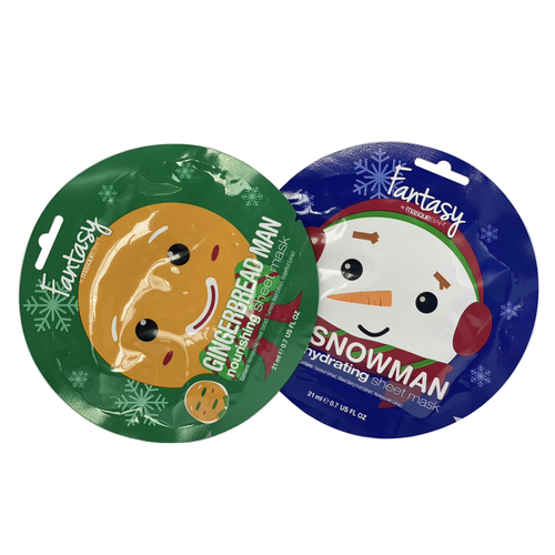 Masque Bar Snowman & Gingerbread Man Sheet Masks - 2 ct