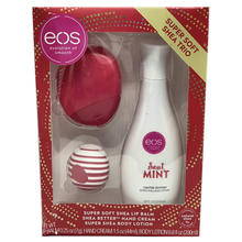 Load image into Gallery viewer, eos Super Soft Shea Trio Lip Balm, Hand Cream And Body Lotion Set